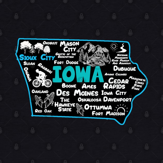 Iowa Sioux City, Des Moines Cedar Rapids, Mason City, Boone, Ames, Davenport, Ottumwa, Fort Madison by BoogieCreates